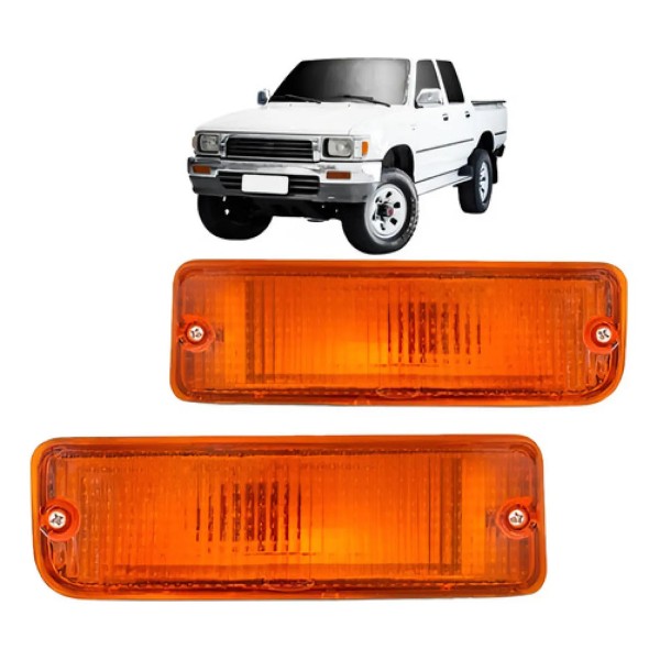 Par Pisca Seta Parachoque Hilux 1992 À 2001. Âmbar