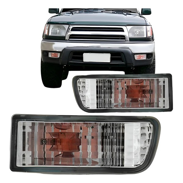 Par Pisca Seta Parachoque Hilux Sw4 99 00 2001 2002 Cristal Cristal