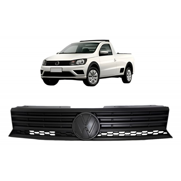 Grade Preta Texturizada Saveiro Trendline 2018 Até  2020