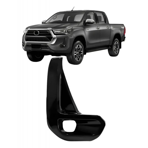 Moldura Milha Hilux Cd Srx 2021 A 2023 Black Piano C/ Furo