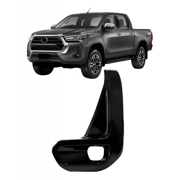 Moldura Milha Hilux Cd Srx 2021 A 2023 Black Piano C/ Furo