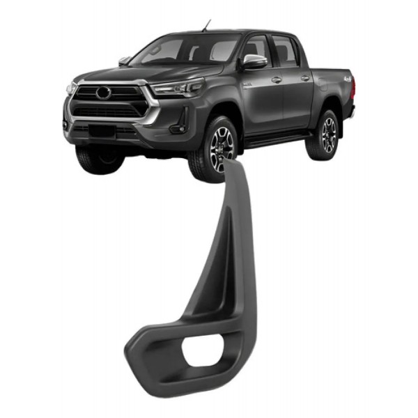 Moldura Milha Hilux 2021 2022 2023 Preto Texturizado C/ Furo