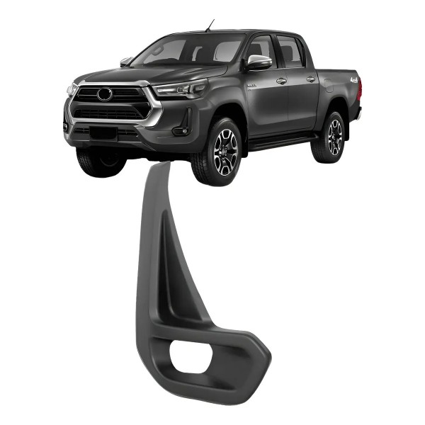 Moldura Milha Hilux Cd Srx 2021 A 2023 Preto Texturizado
