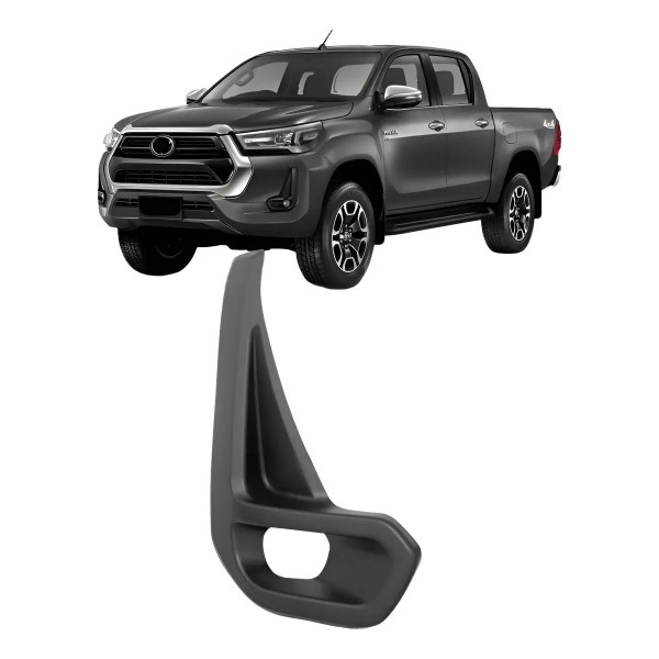 Moldura Milha Hilux Cd Srv 2021 A 2023 Preto Texturizado
