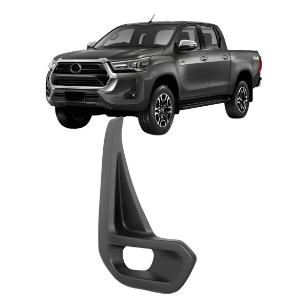 Moldura Milha Hilux Cd Sr 2021 A 2023 Preto Texturizado