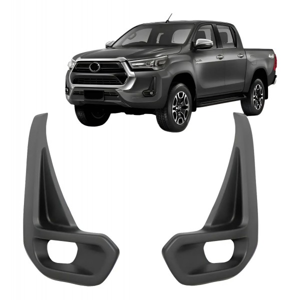 Par Moldura Milha Hilux Cd Srx Limited 21 A 23 Texturizada Preto
