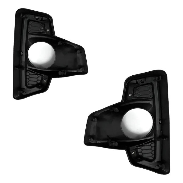 Par Moldura Milha Hilux 18 A 20 Black Piano C/friso Vermelho Preto