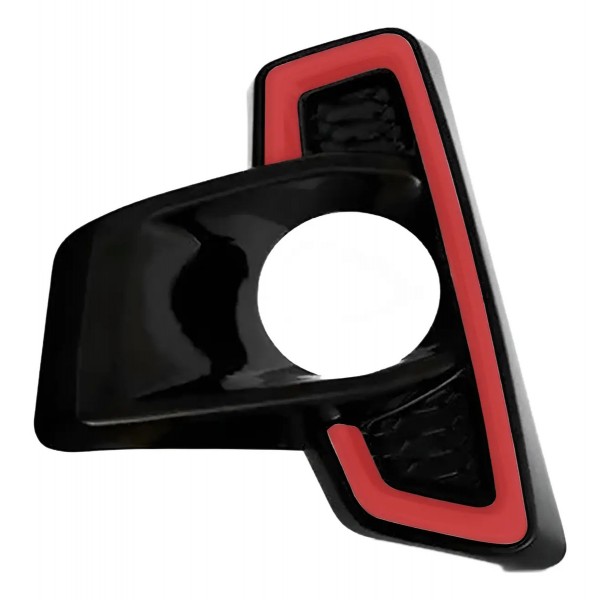 Par Moldura Milha Hilux Cr Gr-s 2018 A 2020 Friso Vermelho Preto