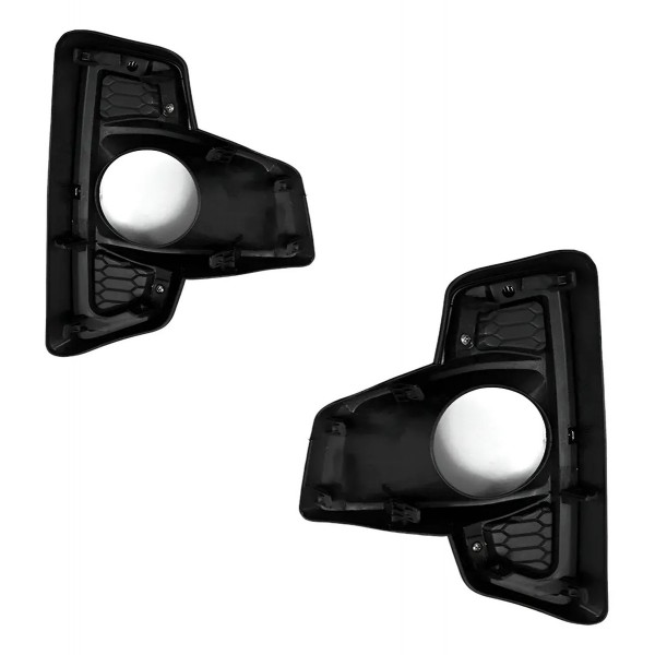 Par Moldura Milha Hilux Cd Gr-s 2 2018 A 2020 Friso Vermelho Preto