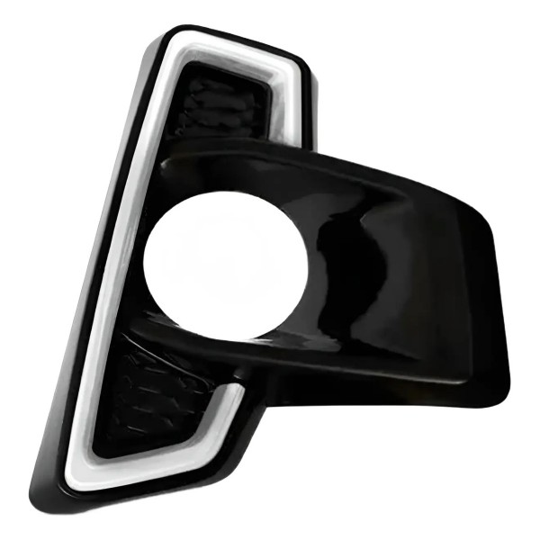 Moldura Milha Hilux Cd Narrow 2018 2019 2020 Black Piano
