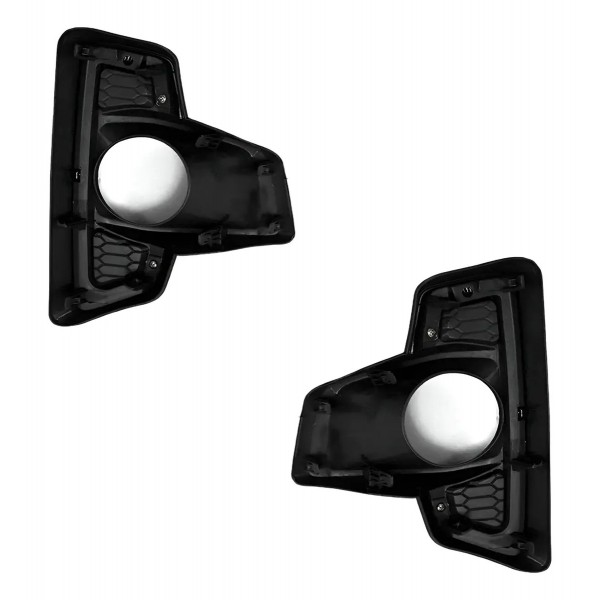 Par Moldura Milha Hilux Cs 2018 2019 2020 Black Piano Preto