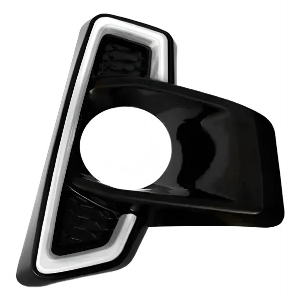 Par Moldura Milha Hilux Cd Narrow 2018 2019 2020 Black Piano Preto