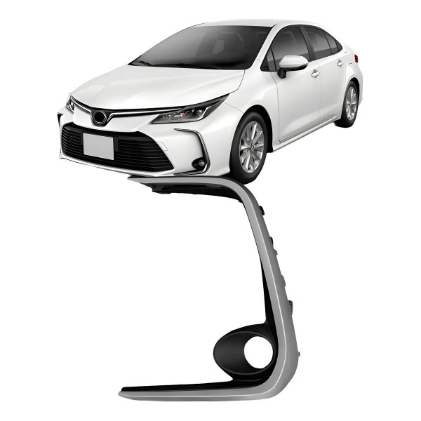 Moldura Milha Corolla 2020 2021 2022 C/ Moldura Cinza