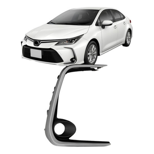 Moldura Milha Corolla 2020 2021 2022 C/ Moldura Cinza