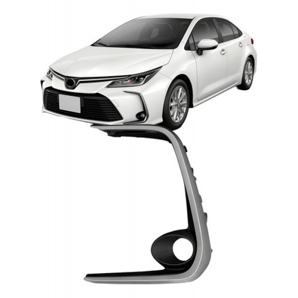 Moldura Milha Corolla 2020 2021 2022 C/ Moldura Cinza