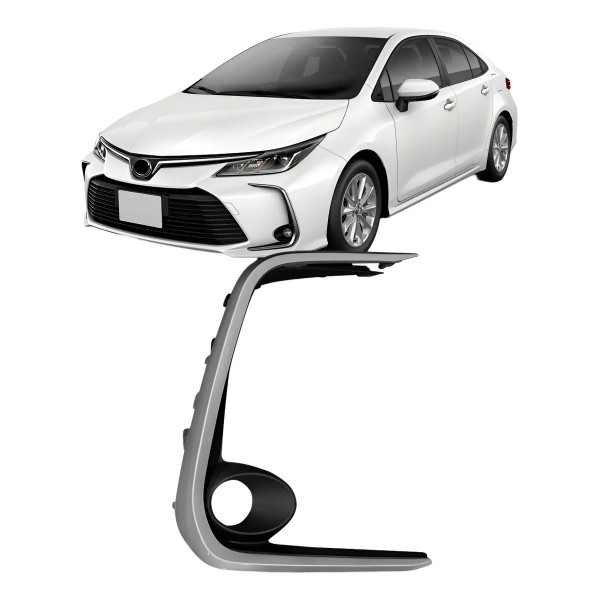 Moldura Milha Corolla 2020 2021 2022 C/ Moldura Cinza