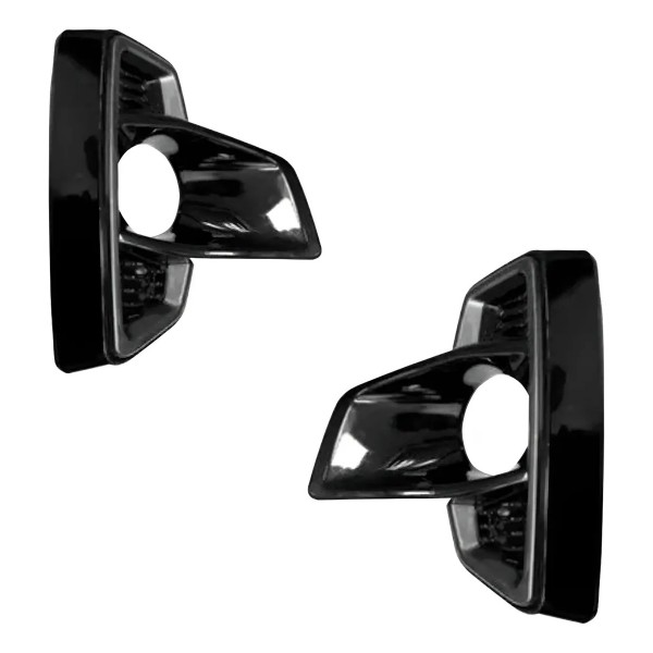 Par Moldura Milha C/ Furo Hilux Pick-up 18 A 20 Black Piano Preto
