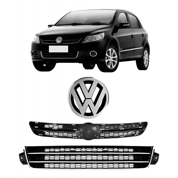 Grade Com Emblema Gol G5 2009 A 2012 Inferior C/ Friso