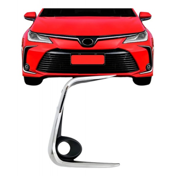 Moldura Grade Lateral Parachoque Dianteiro Corolla 2020 2021