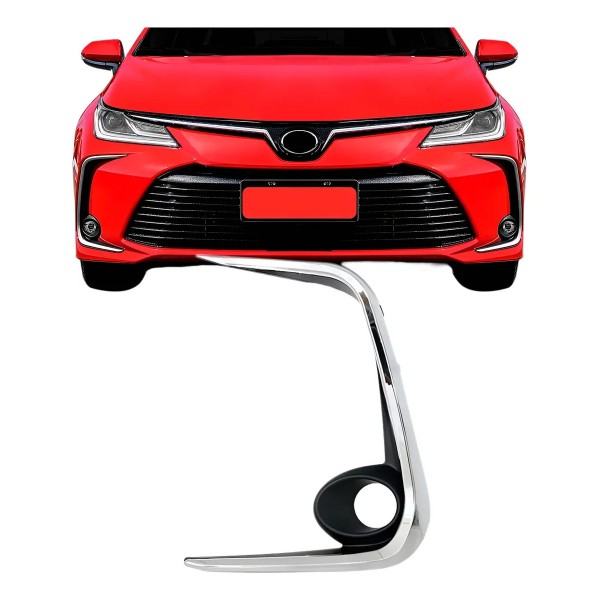Moldura Grade Lateral Parachoque Dianteiro Corolla 2020 2021