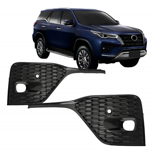 Par Grade De Milha Parachoque Dianteiro Hilux 2021 Até 2024 Preto