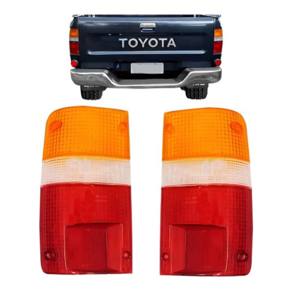Lente Lanterna Traseira Hilux 1992 Até 2001 4x4/4x2 Tricolo