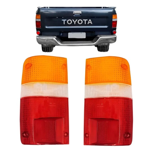 Lente Lanterna Traseira Hilux 1992 Até 2001 4x4/4x2 Tricolo