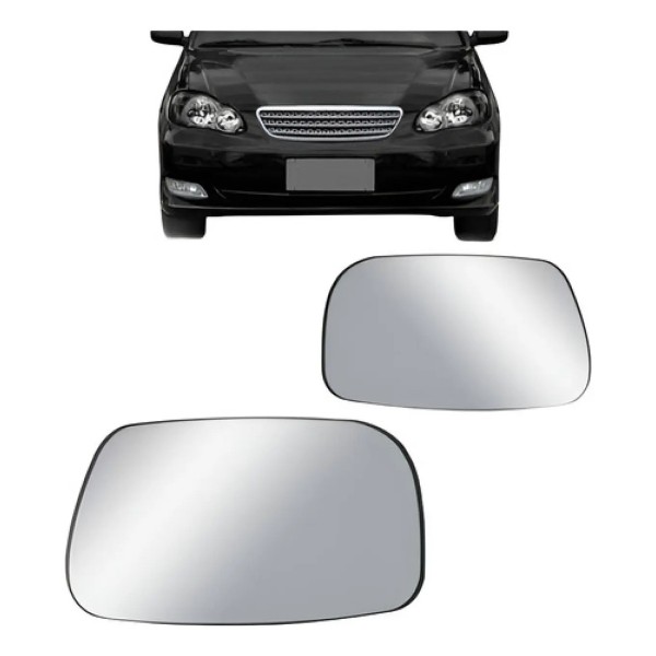 Par Lente Espelho Retrovisor Corolla 2003 2004 2005 06 2007