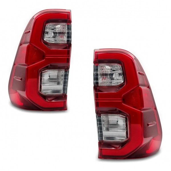 Par Lanterna Traseira Hilux Pick Up Com Led 2021 E 2022 Ambos Lados
