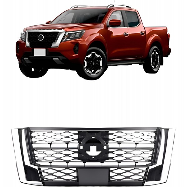 Grade Radiador Frontier 2022 A 2023 Com Moldura Cromada