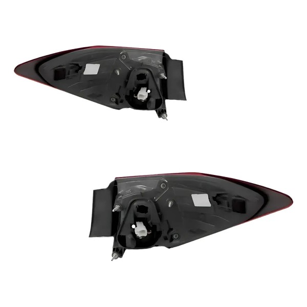 Par Lanterna Traseira Canto Corolla 2014 2015 A 2017 Com Led Ambos Lados Vermelho