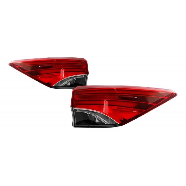 Kit Jogo Lanternas Hilux Sw4 Led 2016 Até 2020 - 04 Peças Vermelho