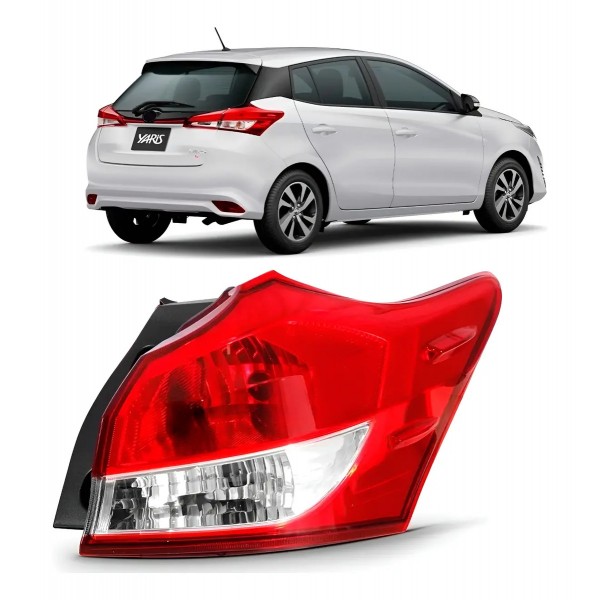 Lanterna Traseira Canto Yaris 2018 2019 2020 Hatch