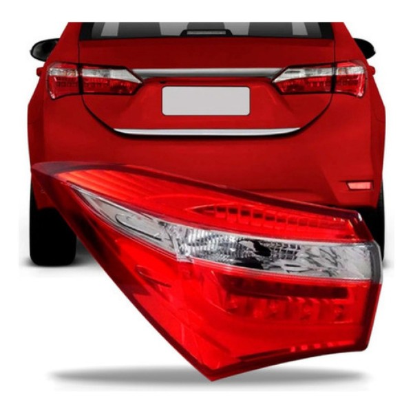 Par Lanterna Traseira Corolla 2014 A 2017 C/led