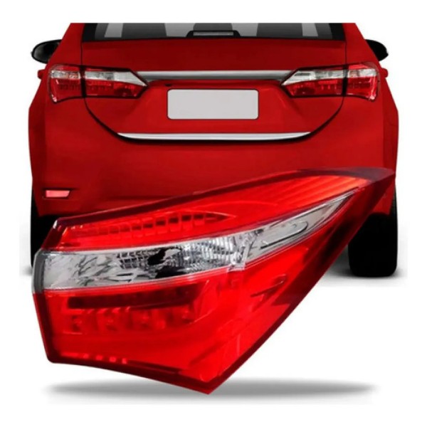 Par Lanterna Traseira Corolla 2014 A 2017 C/led
