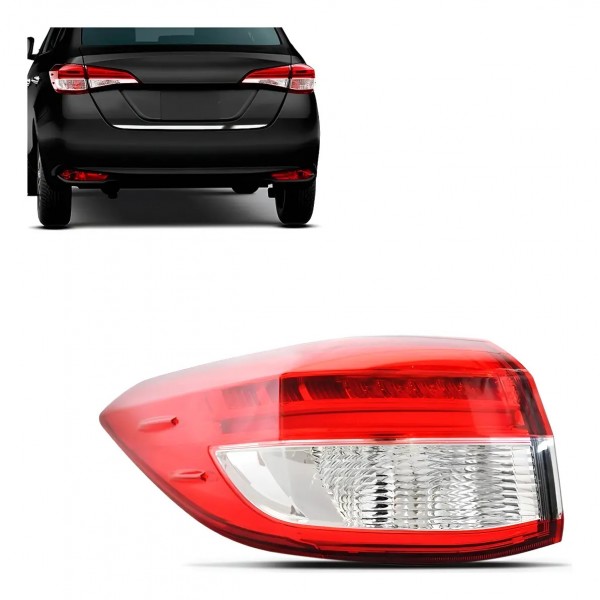 Lanterna Traseira Yaris 2018 2019 2020 Sedan Canto Sem Led