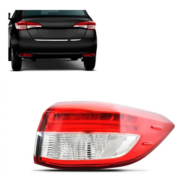Lanterna Traseira Yaris 2018 2019 2020 Sedan Canto Sem Led