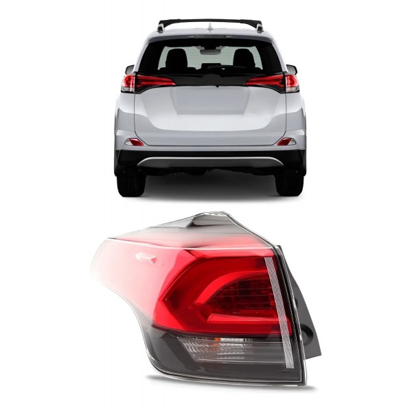 Lanterna Traseira Rav4 2016 2017 2018 Canto Com Led