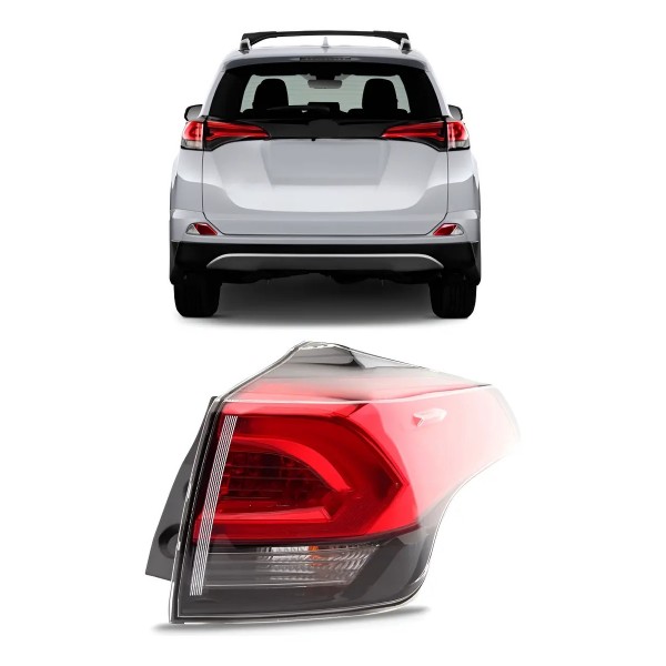 Lanterna Traseira Rav4 2016 2017 2018 Canto Com Led