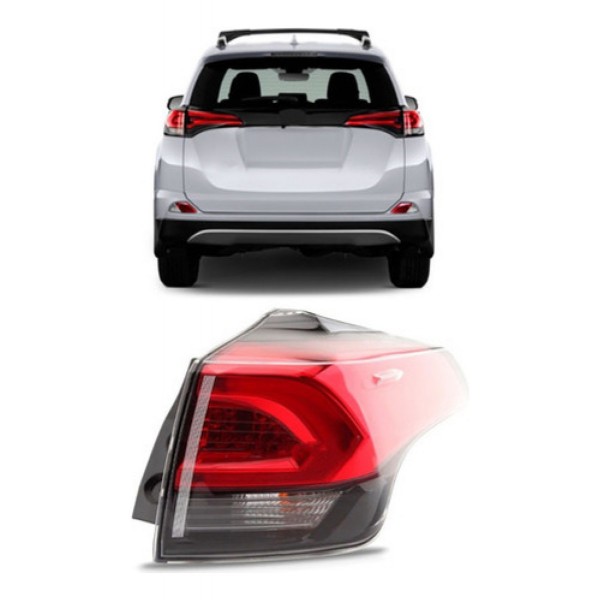 Lanterna Traseira Rav4 2016 2017 2018 Canto Com Led