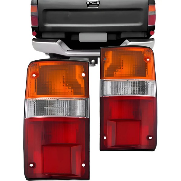 Par Lanterna Traseira Aro Preto Hilux 1992 Até 2001 4x4/4x2