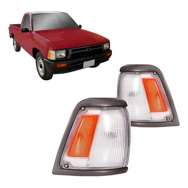 Sinaleira Dianteira Hilux 4x2 1992 A 2001 Aro Cinza