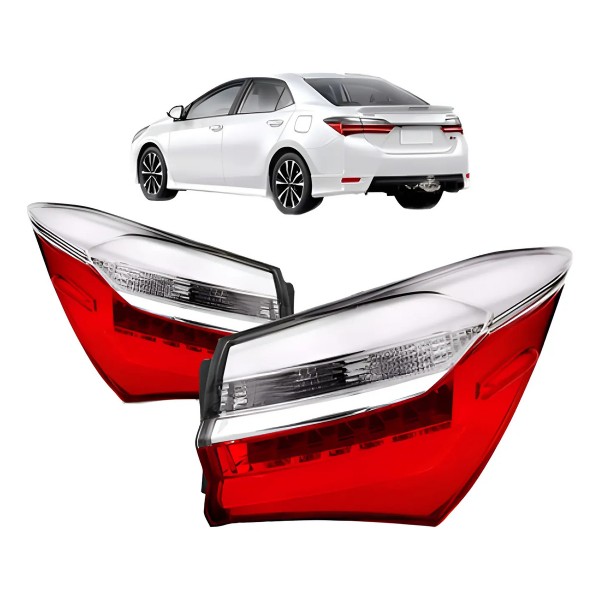 Par Lanterna Canto Traseira Corolla 2018 E 2019 Com Led