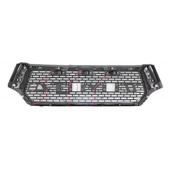 Kit Grade Radiador + Moldura C/ Led Hilux Sport 2018 A 2020 Preto