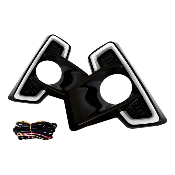 Kit Grade Radiador + Moldura C/ Led Hilux Sport 2018 A 2020 Preto