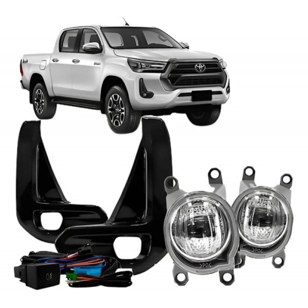 Kit Farol Milha Auxiliar Hilux Srv 2021 2022 2023