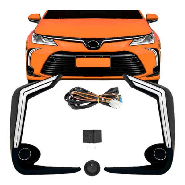 Kit Farol Milha Auxiliar Corolla 2020 2021 2022 2023 Led Drl