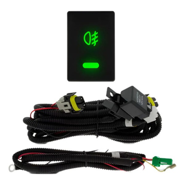 Kit Farol Auxiliar Corolla 2012 13 2014 Com Grade Aro Preto