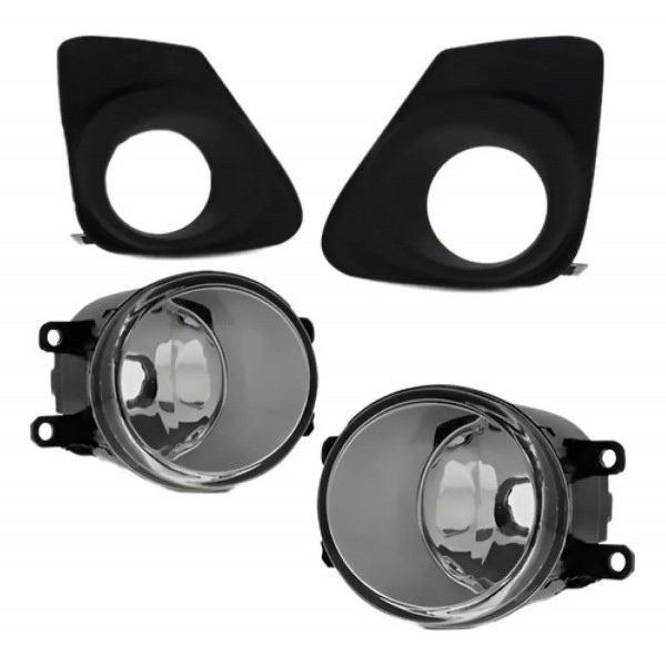 Kit Farol Auxiliar Corolla 2012 13 2014 Com Grade Aro Preto