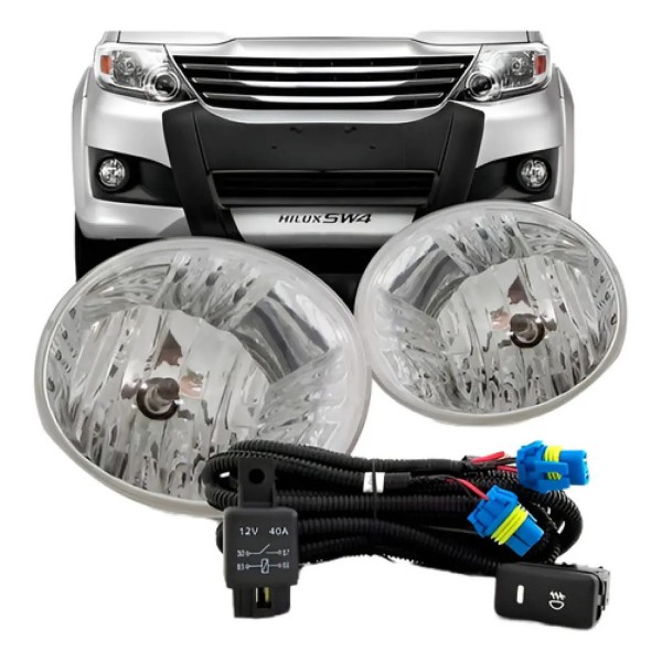 Kit Farol Milha Auxiliar Hilux Sw4 2012 À 2015 Sem Grade